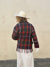 Bode Vintage Wool Blanket Plaid Fringe Jacket