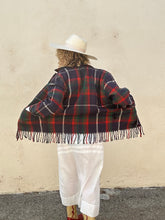 Bode Vintage Wool Blanket Plaid Fringe Jacket