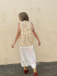 Winter Kate Cream Macrame Vest