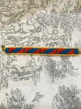 Vintage Blue and Orange Beaded Bracelet