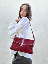 Givenchy Maroon Suede Signed Purse