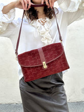 Givenchy Maroon Suede Signed Purse