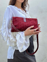 Givenchy Maroon Suede Signed Purse