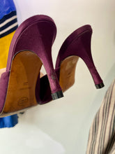 Vintage Chanel Purple Satin Heels