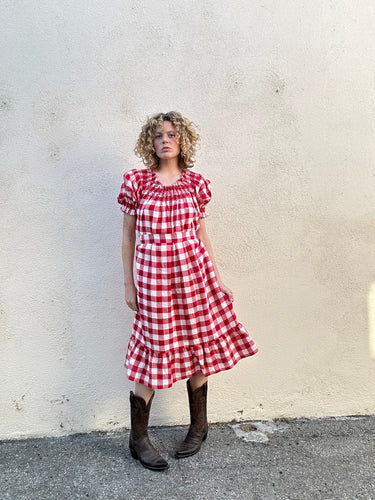 Doen & Heather Taylor Red Gingham Dress