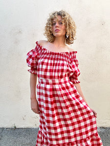 Doen & Heather Taylor Red Gingham Dress