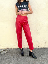 Michael Hoban Red Leather Pants