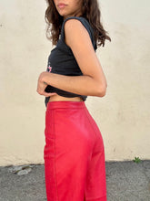 Michael Hoban Red Leather Pants