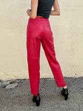 Michael Hoban Red Leather Pants