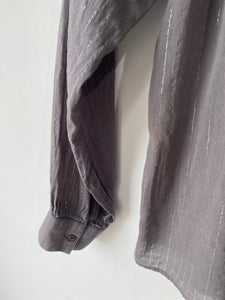 Madras Grey Long Sleeve Sparkle Top