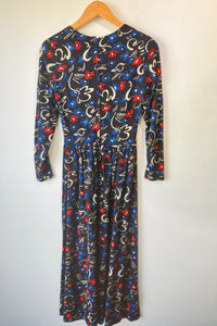 Vintage Joan Rulin Floral Midi Dress