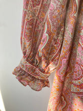 Vintage Yves Saint Laurent Pink Paisley Wool Dress