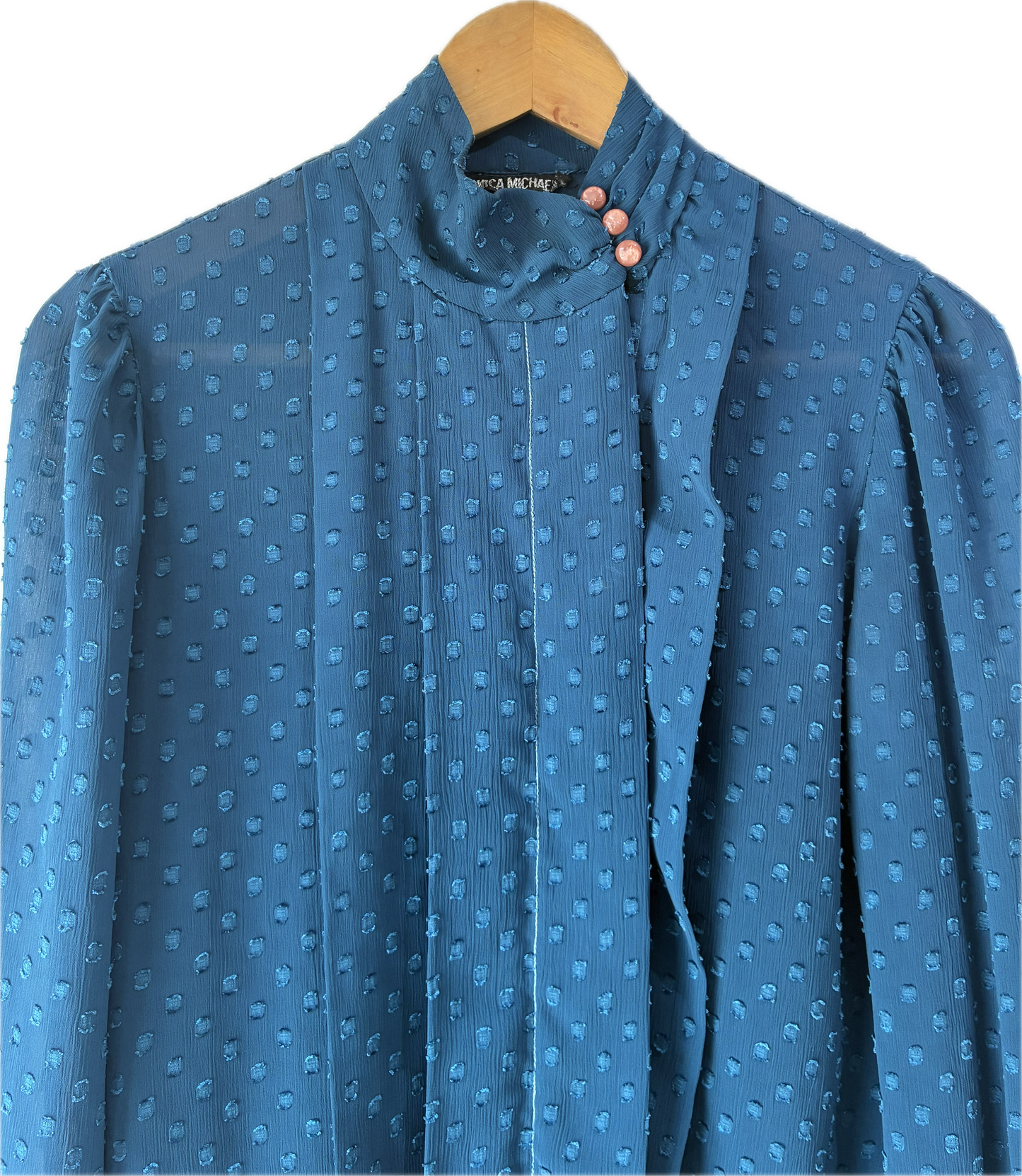 Veronica Michael Teal Dot Blouse - The Curatorial Dept.