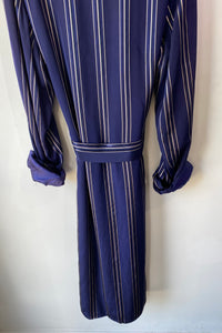 Vintage Broadmoor Navy Blue Silk Robe
