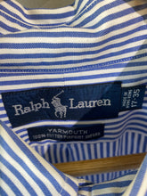 Vintage Ralph Lauren Polo Blue & White Striped Oxford Shirt
