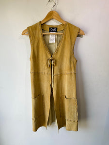 Dolce & Gabbana Tan Suede Vest