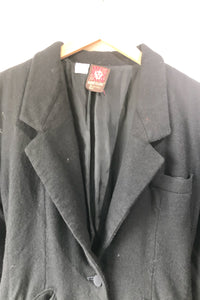 Vtg. Anne Klein Black Wool Jacket