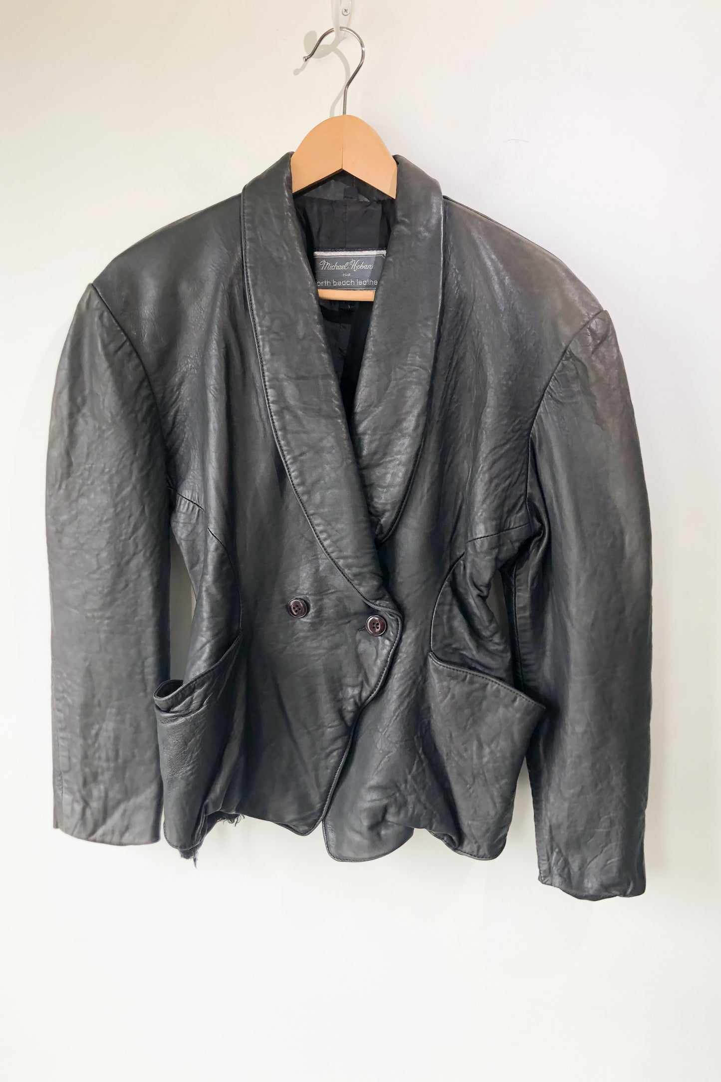 Michael Hoban for North Beach Leather Black Jacket Michael Hoban for North Beach Leather Black Jacket