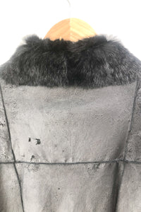 Vintage Black Fur Patchwork Jacket