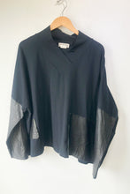 Ivan Grundahl Black Leather Mix Top