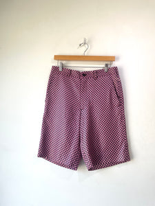 Comme des Garcons Pink and Black Jacquard Shorts