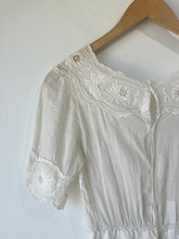 Vintage Victorian Sheer Embroidered Dress