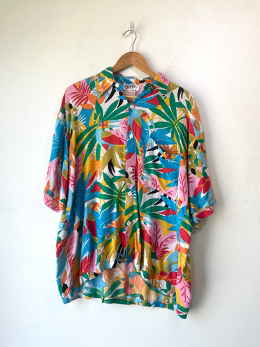 Vintage 80's Samba Toucans Print Shirt