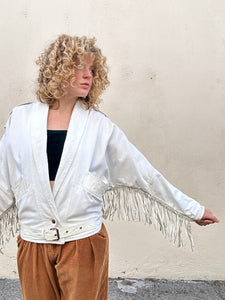 Vintage BB Dakota White Fringe Jacket