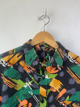 Vintage Green Orange Black Brushstroke Shirt