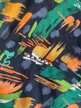 Vintage Green Orange Black Brushstroke Shirt