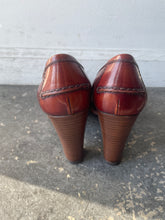 Prada Brown Leather Loafer Heels Size 36.5