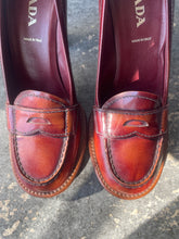Prada Brown Leather Loafer Heels Size 36.5