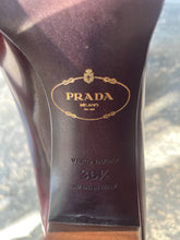 Prada Brown Leather Loafer Heels Size 36.5