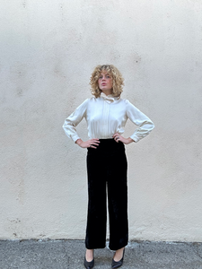 Vintage Black and White Tuxedo Jumpsuit