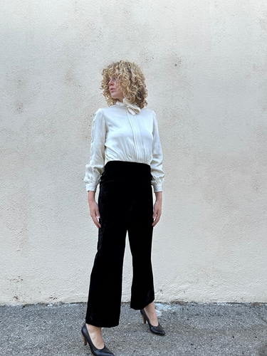 Vintage Black and White Tuxedo Jumpsuit