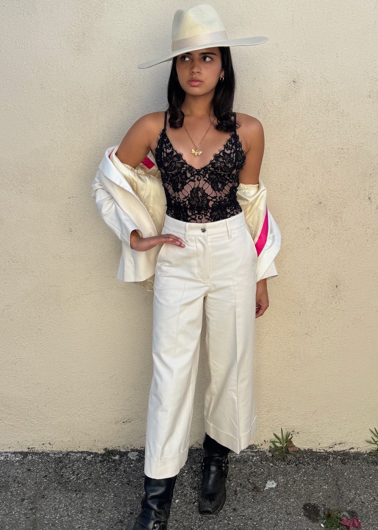 Paul Smith White Tuxedo Pants Suit - The Curatorial Dept.