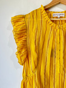 Apiece Apart Yellow Ruffle Top