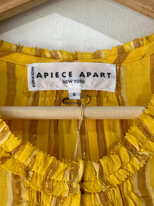 Apiece Apart Yellow Ruffle Top