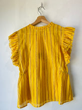 Apiece Apart Yellow Ruffle Top