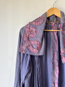 Antique Lavender + Pink Silk Duster Jacket