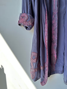 Antique Lavender + Pink Silk Duster Jacket