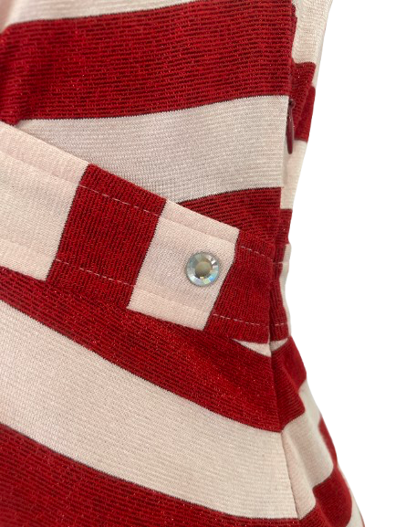 Sonia Rykiel Metallic Red Striped Knit Dress Sonia Rykiel Metallic Red Striped Knit Dress