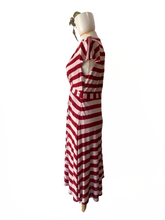 Sonia Rykiel Metallic Red Striped Knit Dress