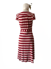 Sonia Rykiel Metallic Red Striped Knit Dress