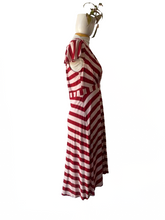 Sonia Rykiel Metallic Red Striped Knit Dress