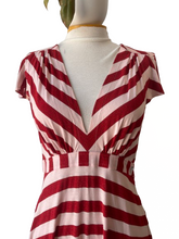 Sonia Rykiel Metallic Red Striped Knit Dress