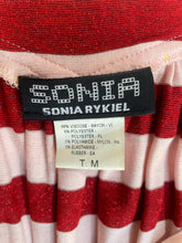 Sonia Rykiel Metallic Red Striped Knit Dress