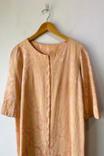 Vintage I.Magnin Pink Brocade Maxi Dress
