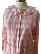Doen Pink Gingham Peter Pan Collar Blouse