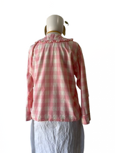 Doen Pink Gingham Peter Pan Collar Blouse
